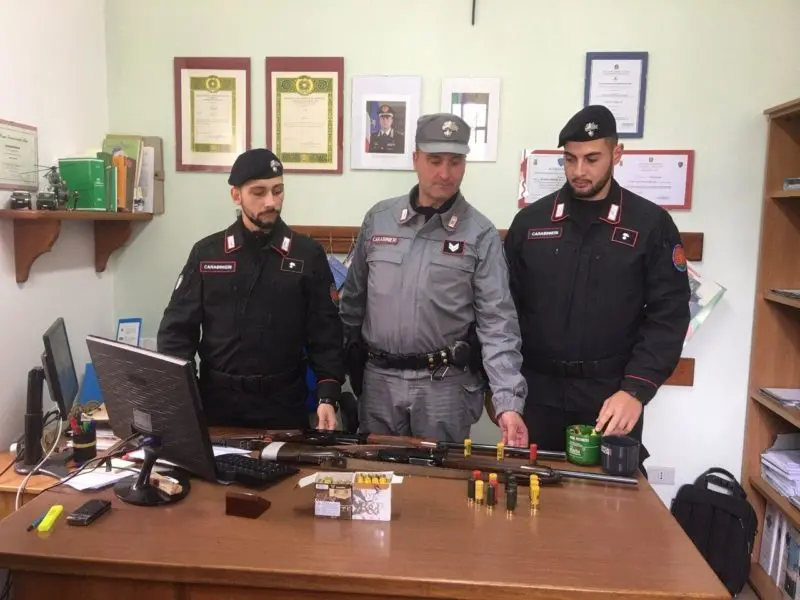 Trovate armi nel Parco Nazionale della Sila: due denunce