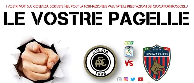 Per i tifosi nessuna sufficienza. Spezia-Cosenza: le pagelle dei tifosi