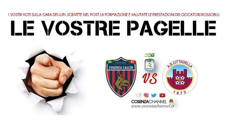 Sciaudone-Palmiero super. Cosenza-Cittadella: le pagelle dei tifosi
