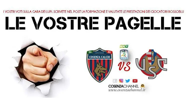 Sciaudone-Palmiero super. Cosenza-Cremonese: le pagelle dei tifosi