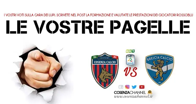 Si salvano in pochi dopo il ko. Cosenza-Brescia: le pagelle dei tifosi