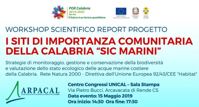 Arcapal, Workshop all'Unical sui \"Sic Marini\" calabresi