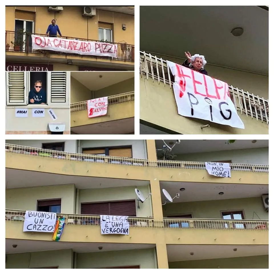 Salvini accolto con striscioni di protesta prima e dopo il comizio