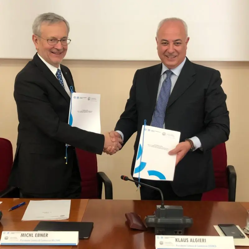 Sottoscritto accordo quadro tra le Camere di Commercio di Cosenza e Bolzano
