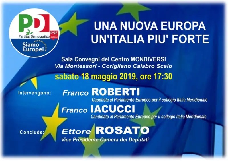 Europee, incontro con l'ex procuratore nazionale antimafia Roberti