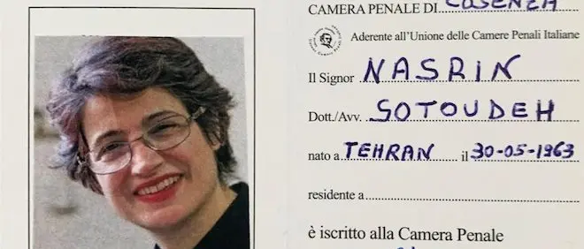 L'avvocata iraniana dei diritti umani iscritta alla Camera Penale di Cosenza