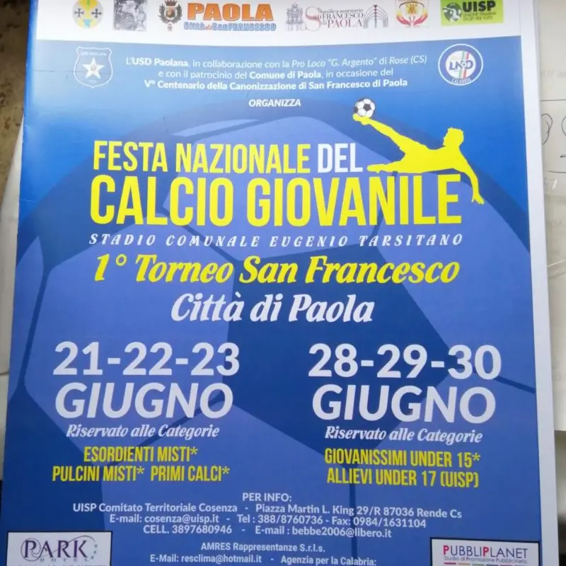 Primo torneo San Francesco, a Paola la festa del calcio giovanile