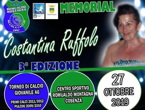 III \"Memorial Ruffolo\", la Romualdo Montagna invita tutti per il 27 ottobre