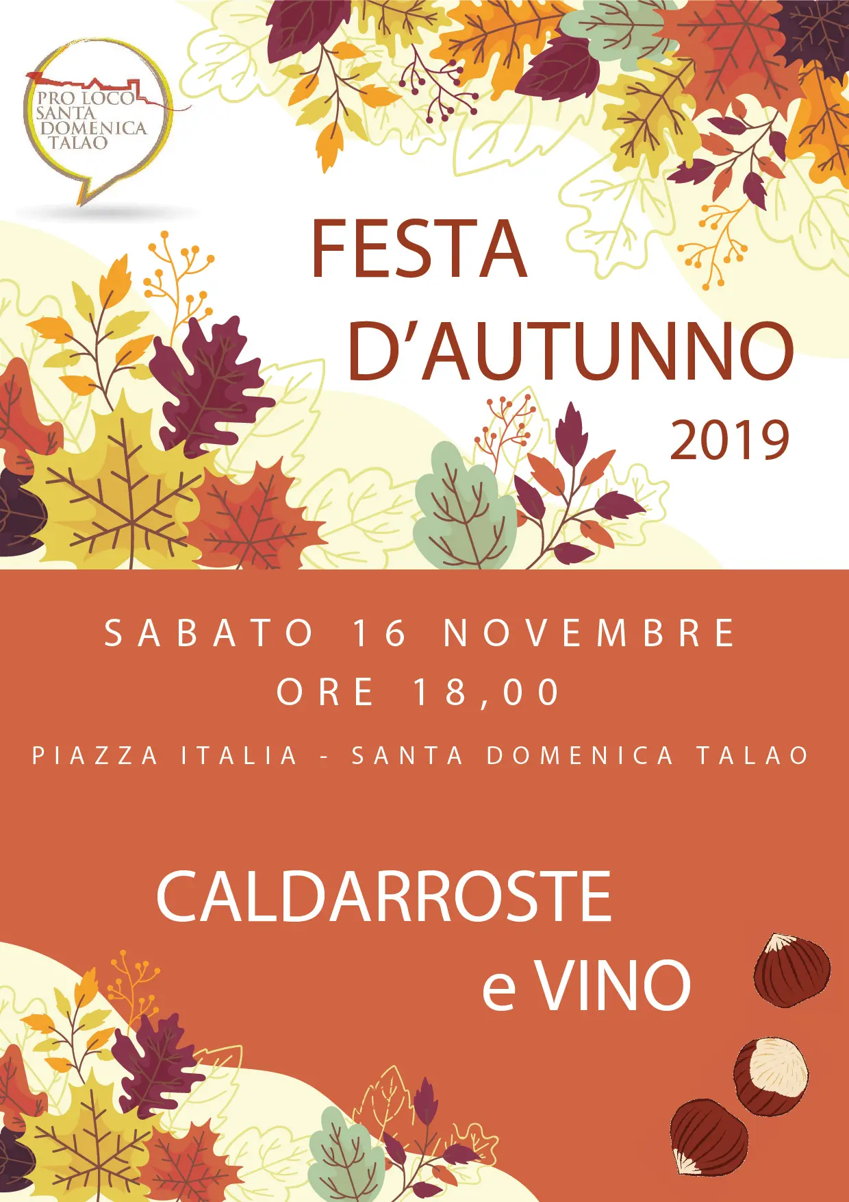 Santa Domenica Talao, sabato c'è la \"Festa d'Autunno\"