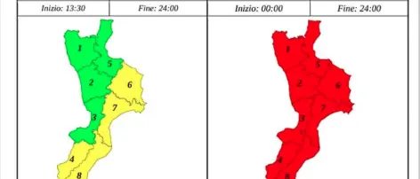 ATTENZIONE! Allerta meteo rossa su tutta la Calabria: domani massima prudenza