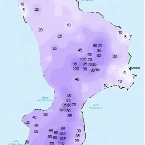 Meteo: aggiornamento delle ore 12 del Centro Funzionale Multirischi Arpacal