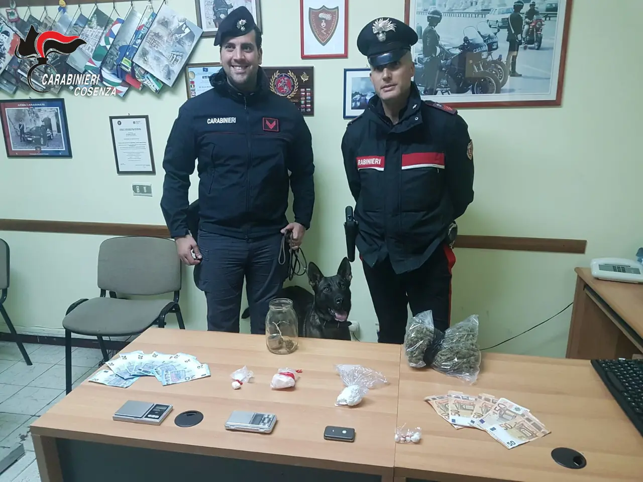 Controlli antidroga nell'Alto Tirreno cosentino, due arresti