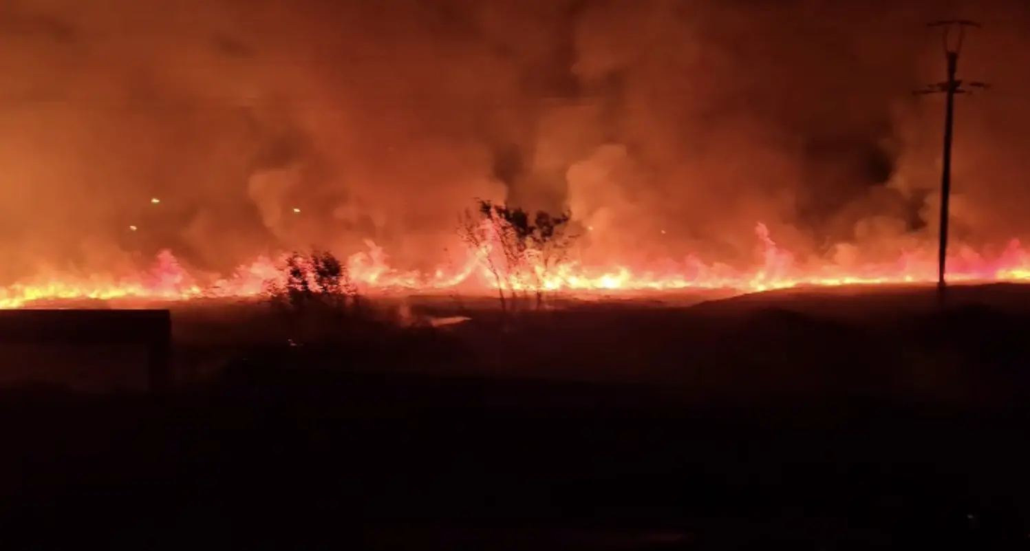Corigliano Rossano, incendio sul tratto costiero: fiamme a pochi metri dalle abitazioni\n
