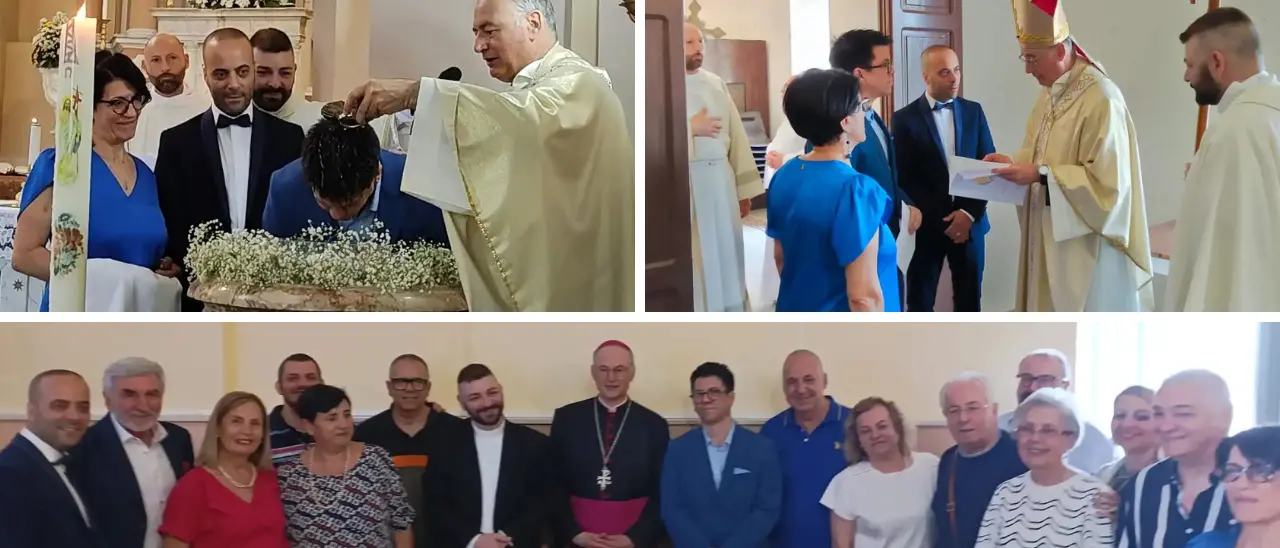 Medico cubano dell’ospedale di Polistena\u00A0riceve Battesimo, Prima Comunione e Cresima a Galatro: grande emozione tra i fedeli