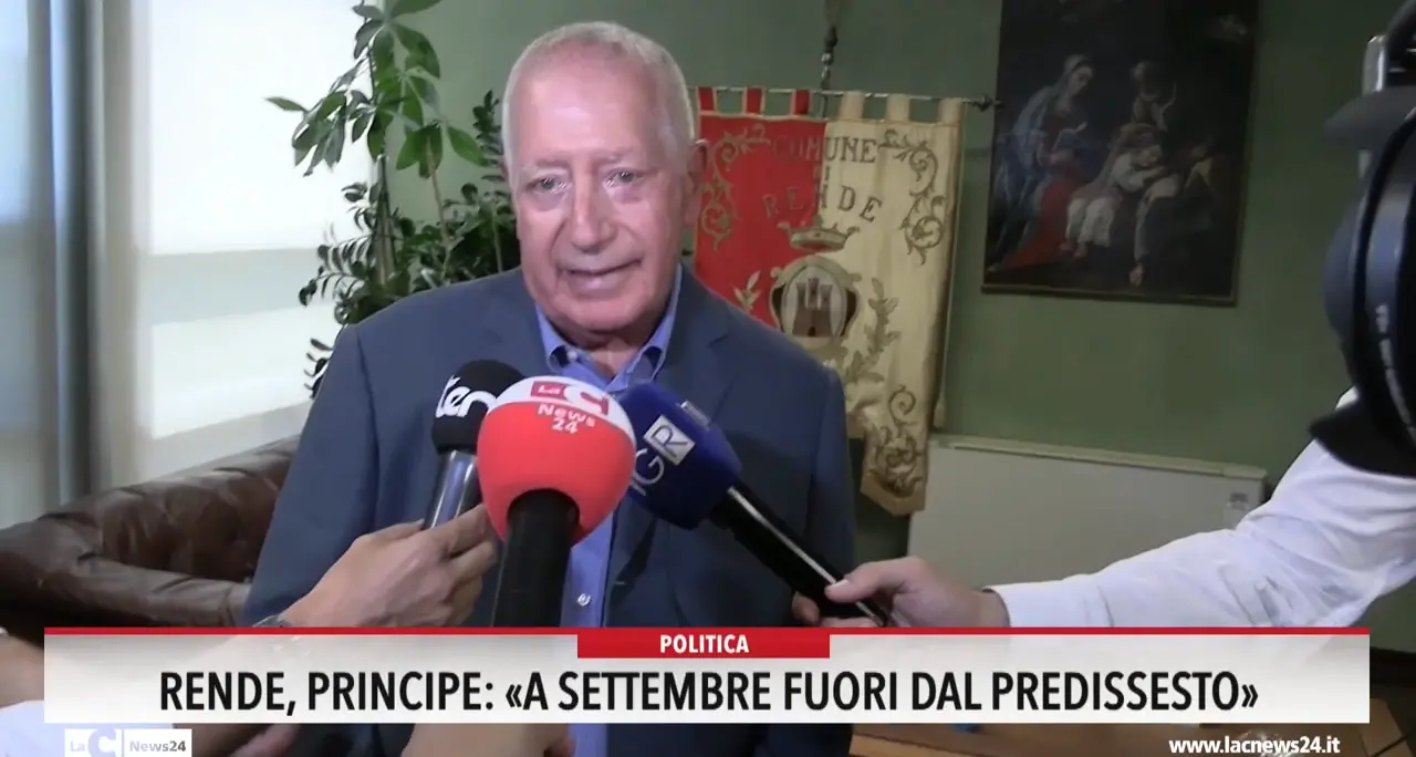 Rende, Principe: «A settembre fuori dal predissesto»