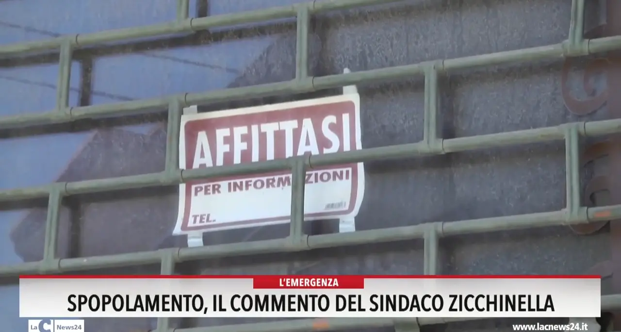 Spopolamento, il commento del sindaco Zicchinella