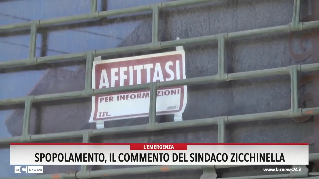 Spopolamento, il commento del sindaco Zicchinella