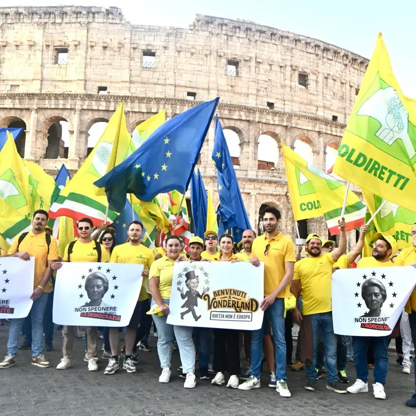 Fondi Ue, Coldiretti scende in piazza contro la riforma: «Von der Leyen costa più dei dazi Usa»