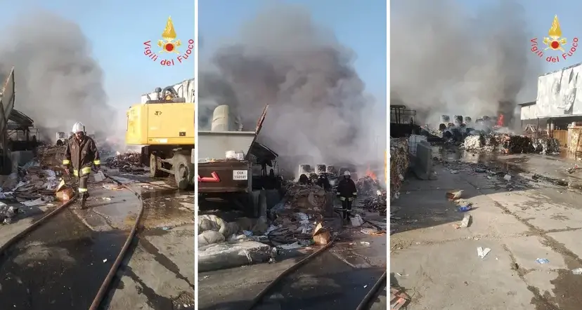 Incendio nell’impianto di Ecologia Oggi a Lamezia, Arpacal: «Nessuna emergenza ambientale»