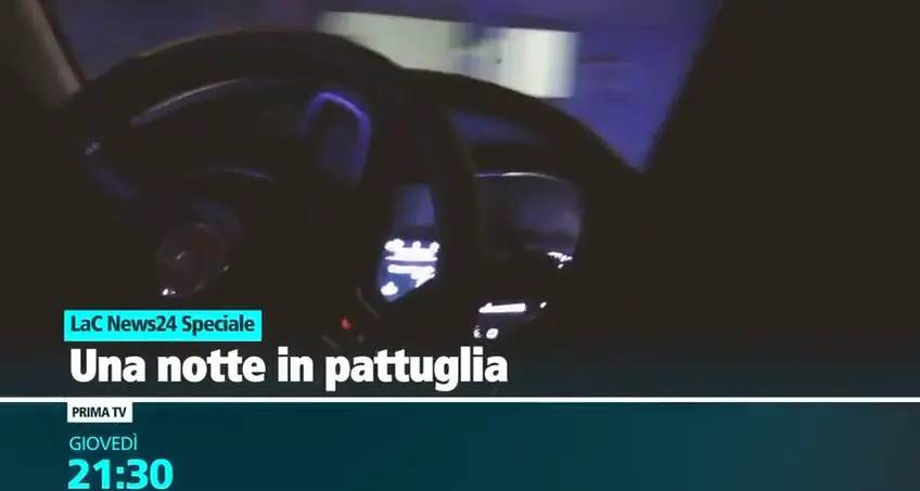 “Una notte in pattuglia”, lo speciale a bordo della Pantera della Polizia questa sera su LaC Tv\n
