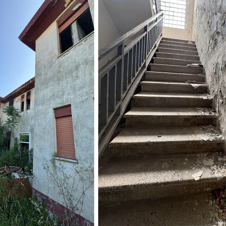 Incendio all’ex scuola di Donnici Superiore: struttura nel degrado da oltre un anno - FOTO