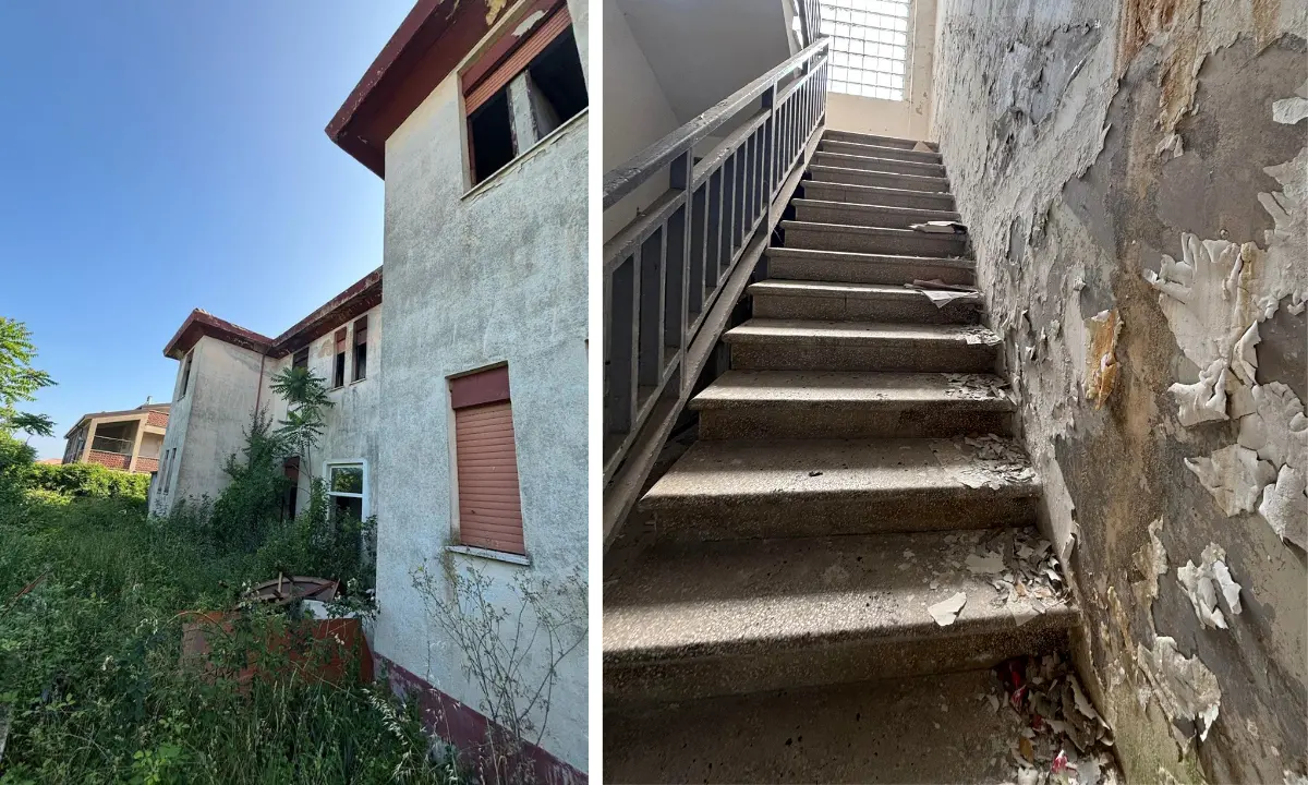 Incendio all’ex scuola di Donnici Superiore: struttura nel degrado da oltre un anno - FOTO