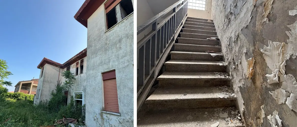 Incendio all’ex scuola di Donnici Superiore: struttura nel degrado da oltre un anno - FOTO