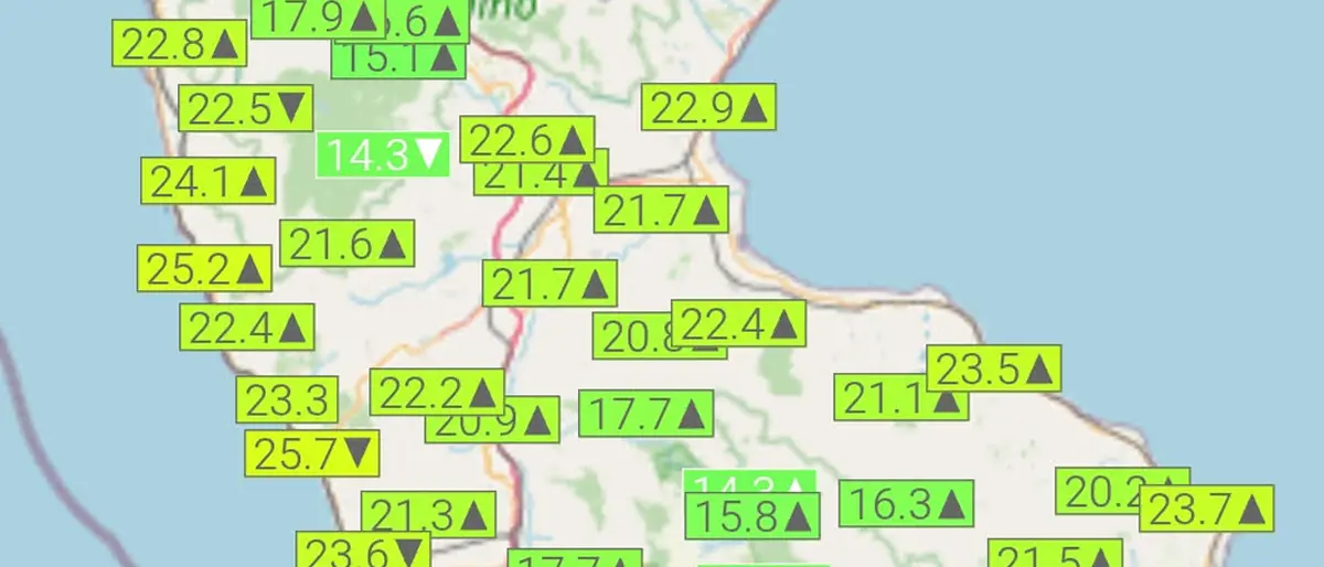 Meteo Cosenza, con la goccia atlantica sulla Calabria temperature minime basse