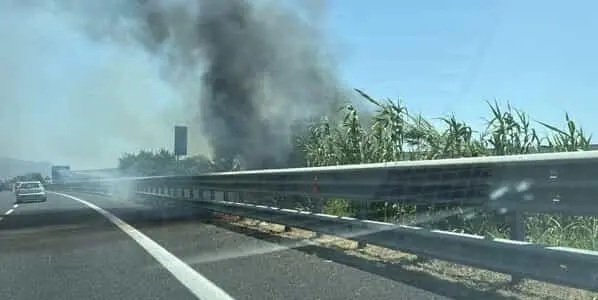 Tenta di appiccare il fuoco lungo la Statale 106: colto sul fatto dalla Polizia Stradale