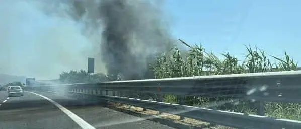 Tenta di appiccare il fuoco lungo la Statale 106: colto sul fatto dalla Polizia Stradale