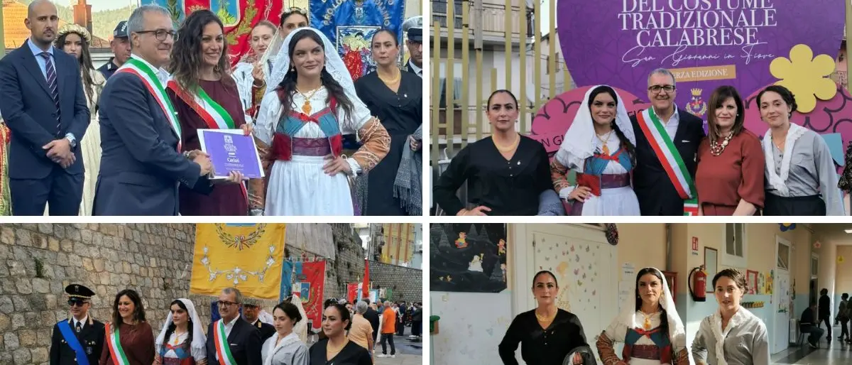 La “pacchiana” di Cariati sfila a San Giovanni in Fiore: gli abiti del Museo Civico al Festival del Costume Tradizionale Calabrese