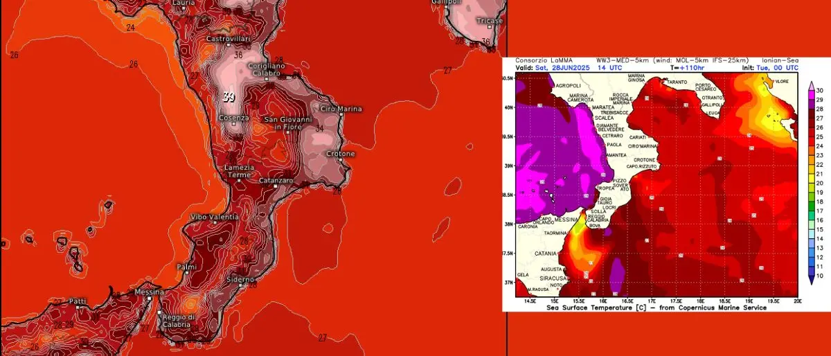 In arrivo una nuova ondata di calore: picchi fino a 40°C in Calabria