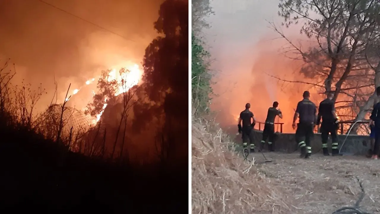 Amendolara, fiamme alte dieci metri lambiscono il centro storico: evacuate diverse abitazioni