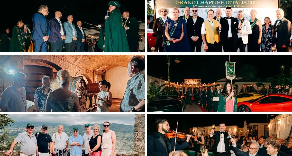 Il Grand Chapitre d’Italia incanta la Calabria: sabrage, champagne e alta cucina al Riva Restaurant di Falerna - FOTO