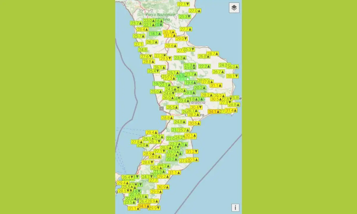 Arriva l’aria fresca: crollano le temperature in Calabria, anche 6°C sulla Sila