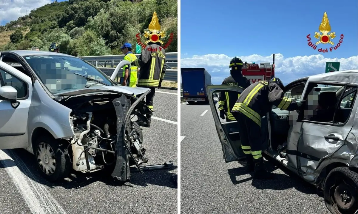 Incidente tra un’auto e un tir sull'A2 vicino Falerna: ferita una donna