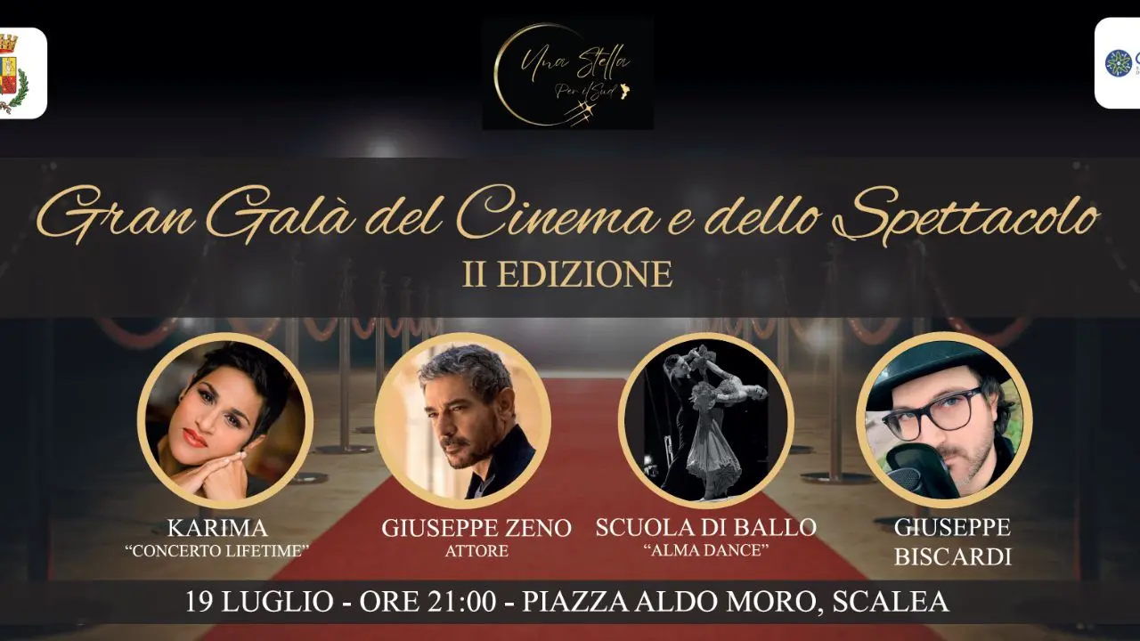 Scalea, seconda edizione del \"Gran galà del cinema e dello spettacolo\"