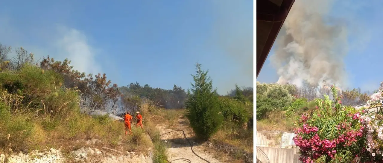 Mendicino, torna a bruciare la zona intorno al cimitero