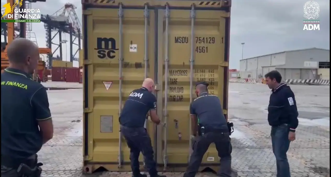 Porto Gioia Tauro: sequestrata più di\u00A0una tonnellata di marijuana nascosta in un container di legnami proveniente dal Canada\n