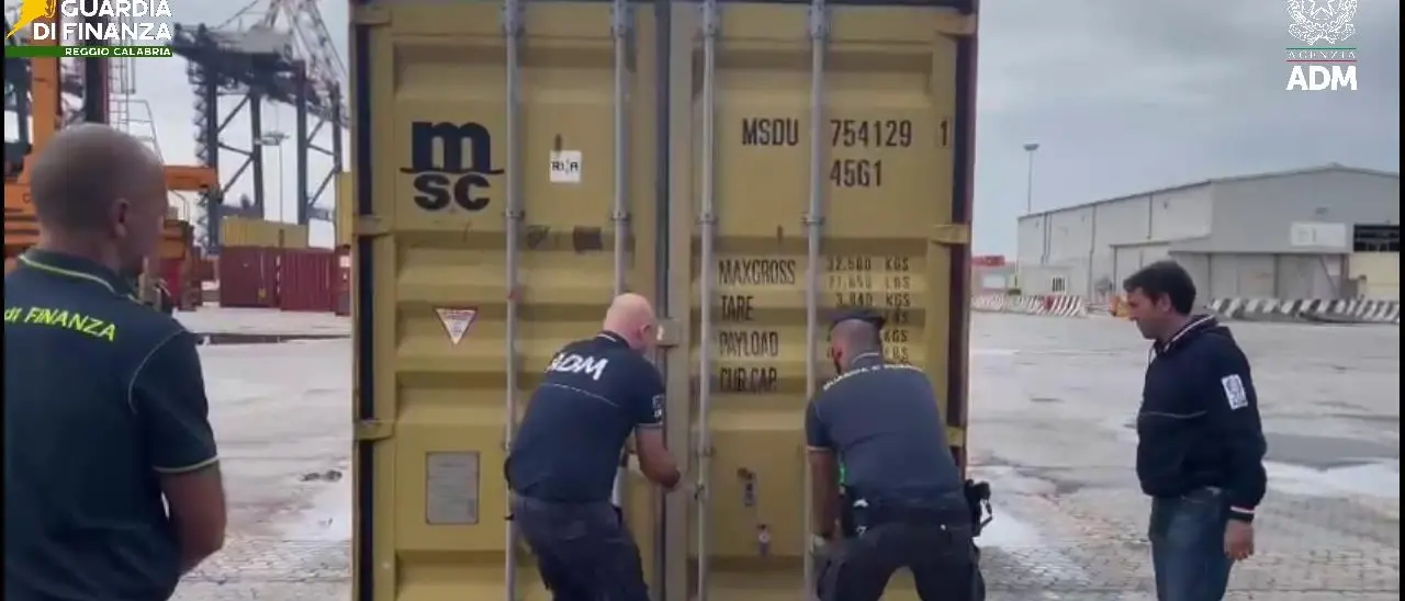 Porto Gioia Tauro: sequestrata più di\u00A0una tonnellata di marijuana nascosta in un container di legnami proveniente dal Canada\n