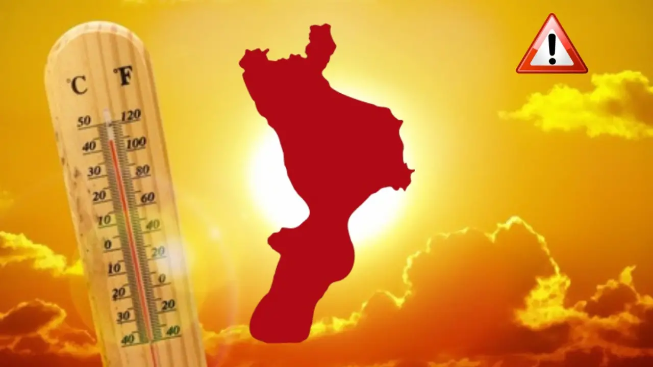 Caldo infernale in arrivo nel weekend in Calabria, picchi di 44 gradi e notti senza tregua\n