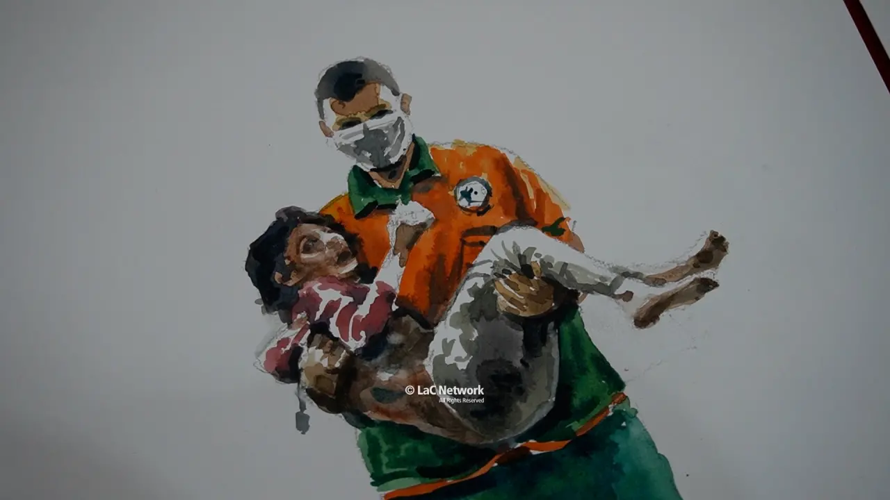 La guerra e lo strazio di adulti e bambini di Gaza nelle opere di Manuel Grosso in mostra a San Nicola Arcella