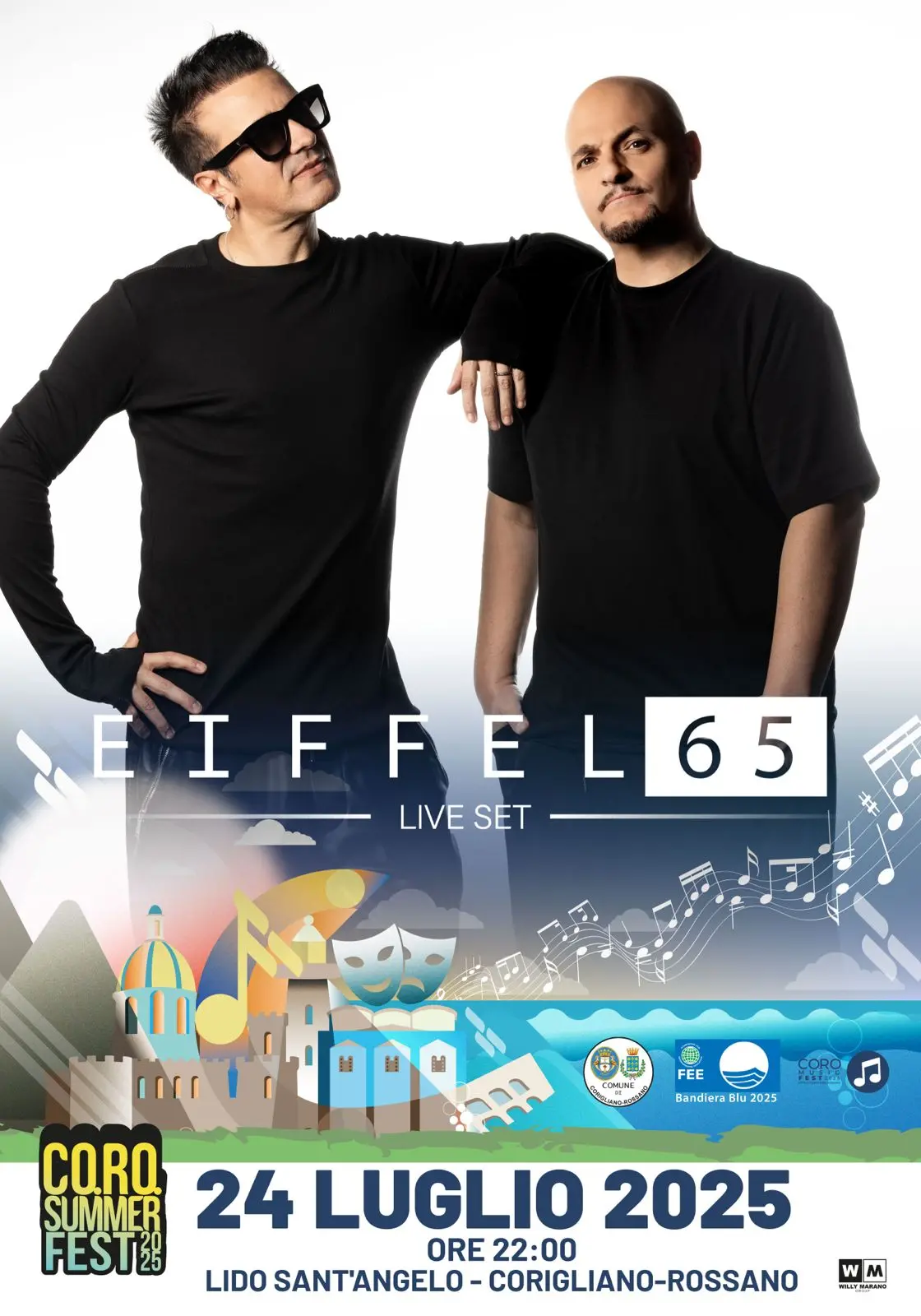 Eiffel 65 al Co.Ro. Summer Fest 2025: una notte di pura nostalgia dance\n