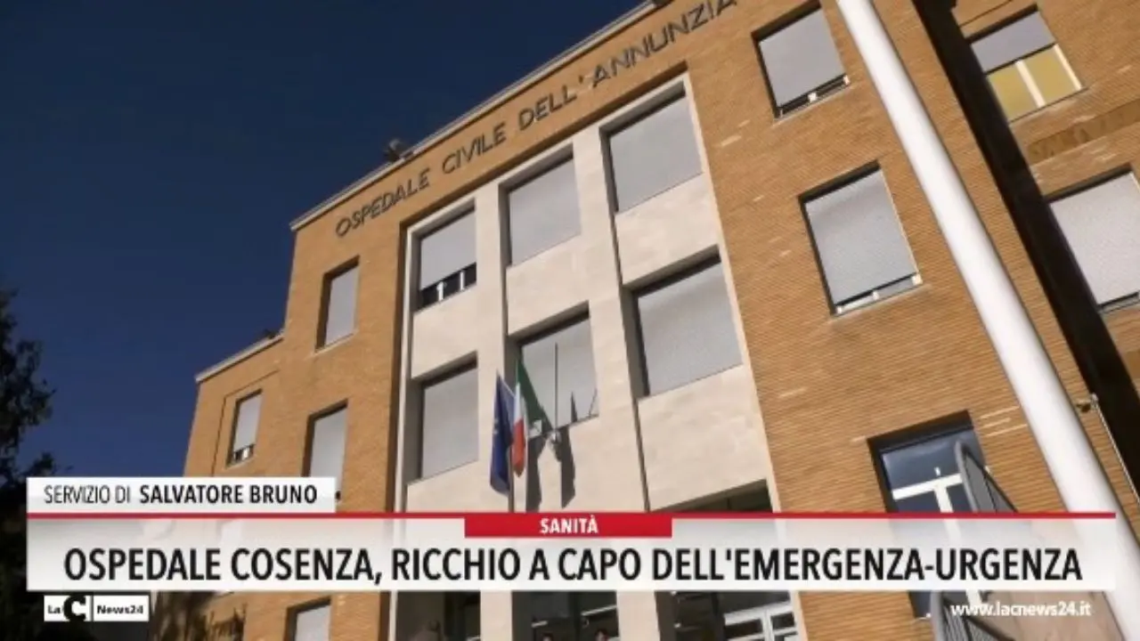 Ospedale Cosenza, Ricchio a capo dell'emergenza-urgenza