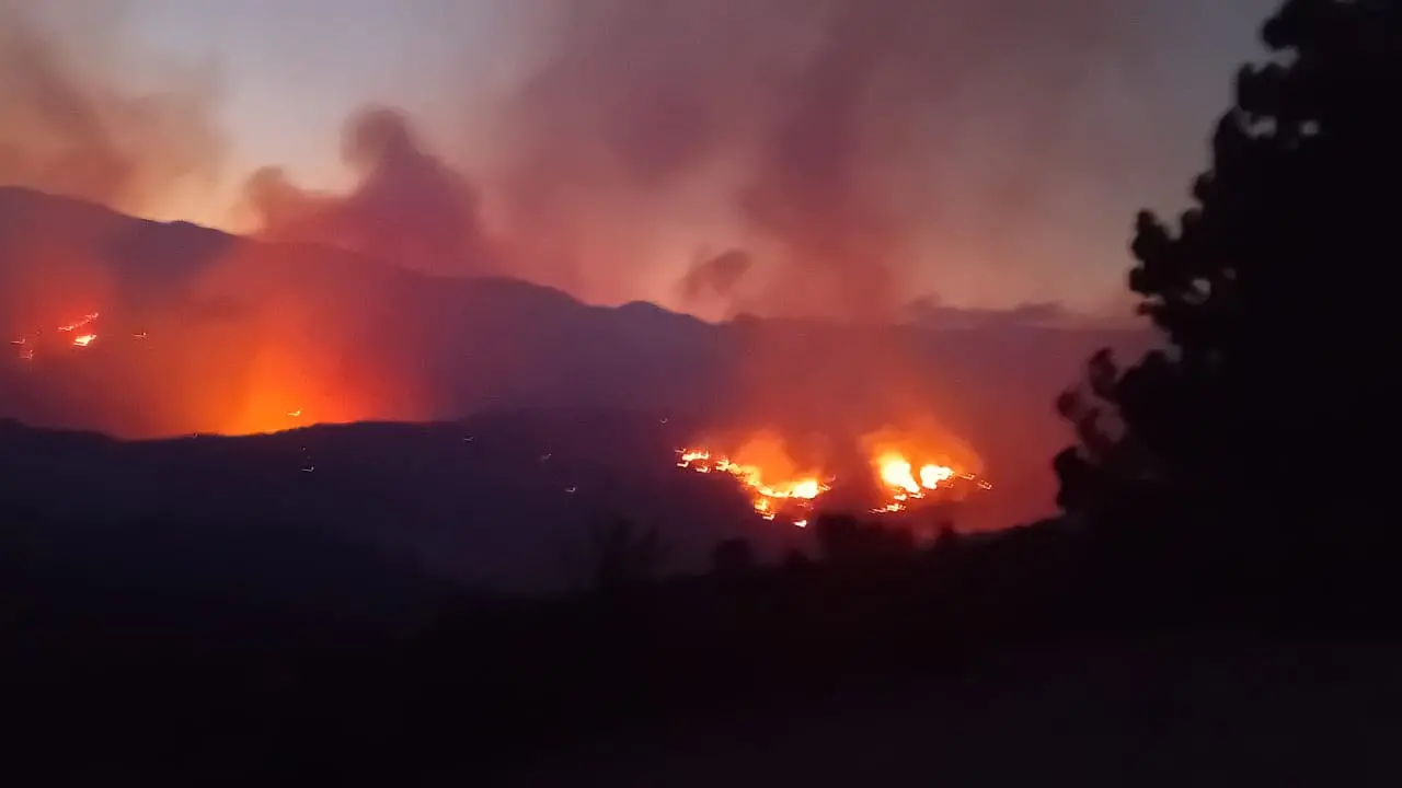 Vasto incendio tra Roccella e Caulonia, fiamme minacciano le case