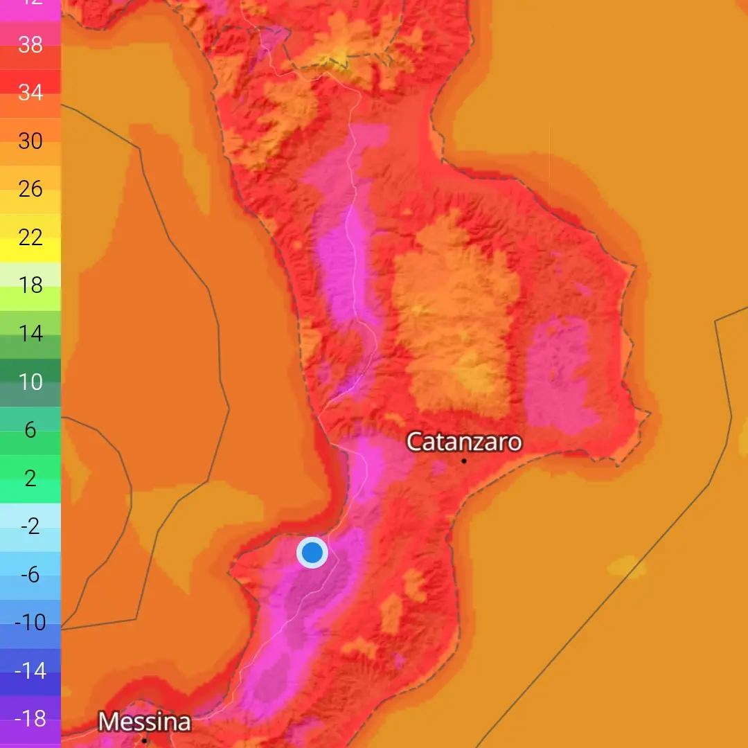 Anticiclone africano porta caldo record: picchi di 45°C in Sicilia e temperature roventi in Calabria
