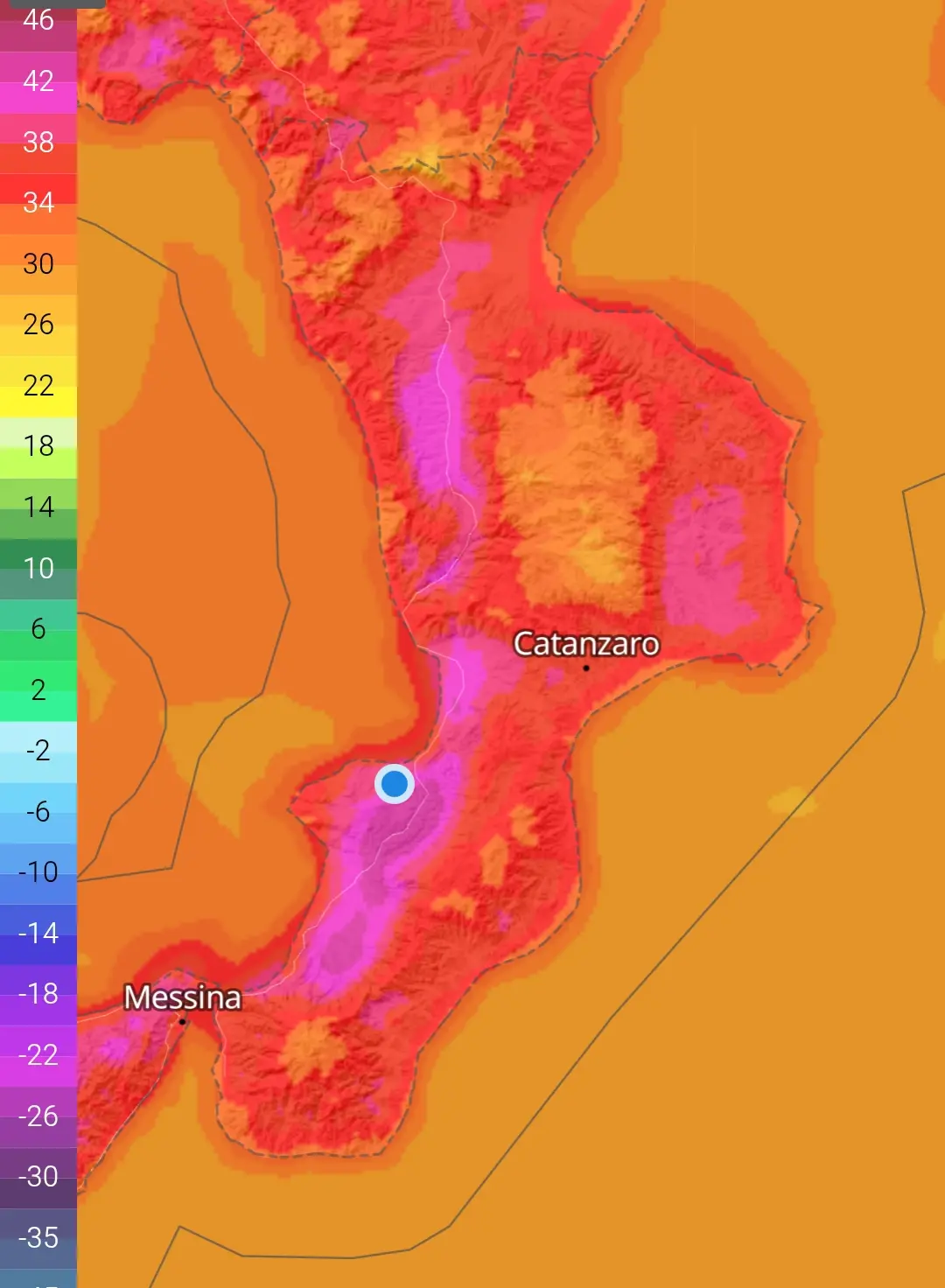 Anticiclone africano porta caldo record: picchi di 45°C in Sicilia e temperature roventi in Calabria