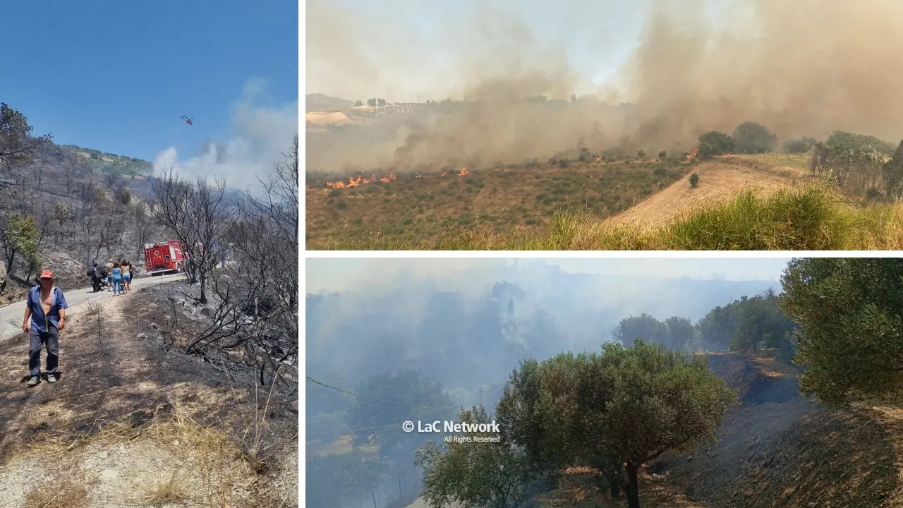 Inferno di fuoco tra Roccella e Caulonia, in fumo 35 ettari di macchia mediterranea. Le fiamme danneggiano una casa