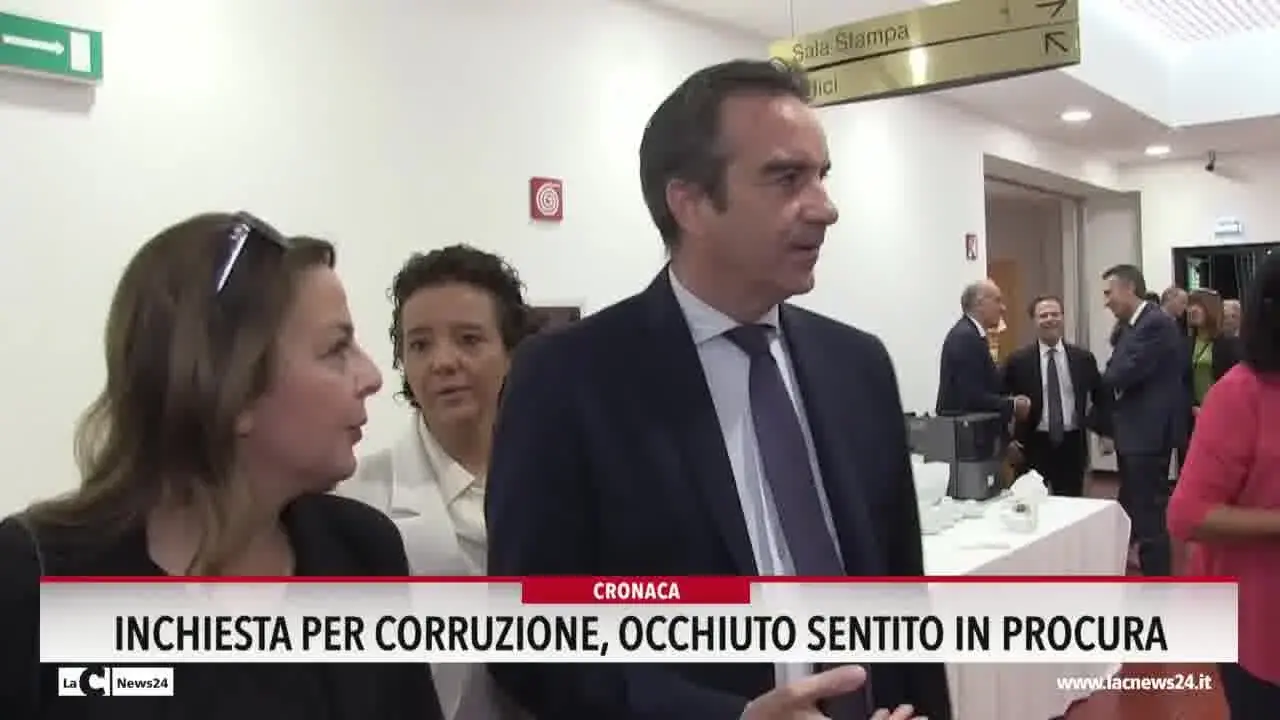 Inchiesta per corruzione, Occhiuto sentito in Procura