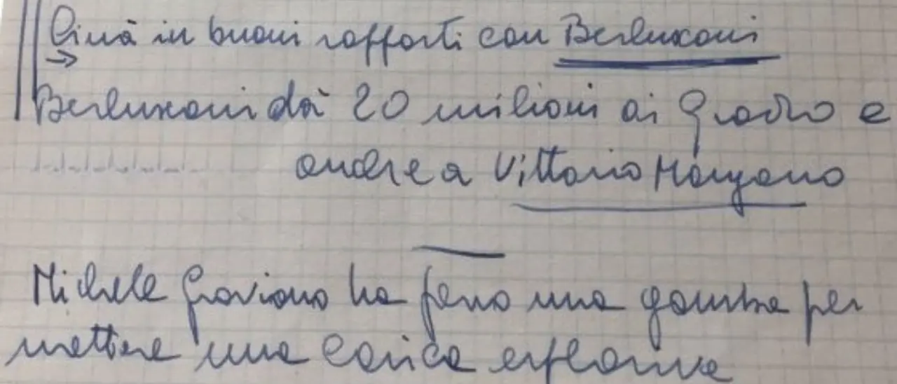A sette anni dal ritrovamento riemerge l’appunto dimenticato di Falcone: «Berlusconi dava soldi ai boss mafiosi»\n